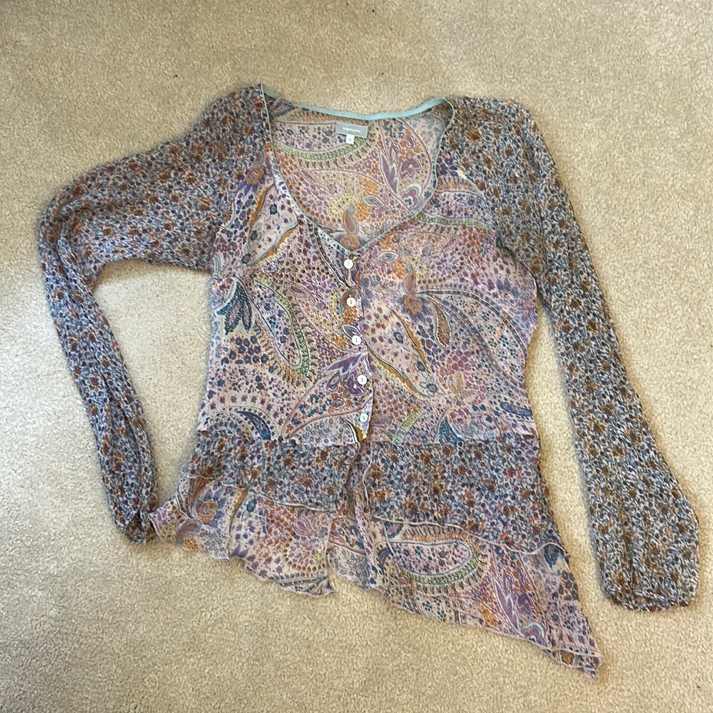 Stefanel 2000s patterned blouse